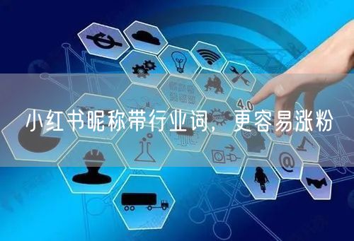 小红书昵称带行业词，更容易涨粉