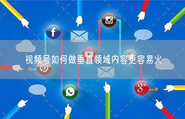 视频号如何做垂直领域内容更容易火
