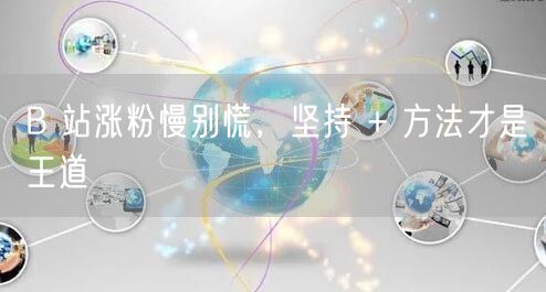 B 站涨粉慢别慌，坚持 + 方法才是王道
