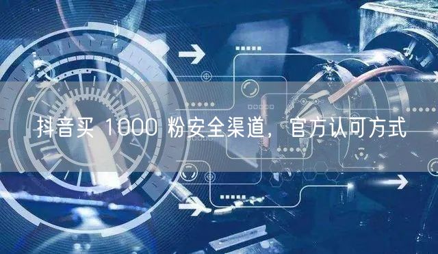 抖音买 1000 粉安全渠道，官方认可方式