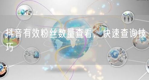 抖音有效粉丝数量查看，快速查询技巧