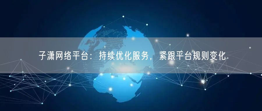 子潇网络平台：持续优化服务，紧跟平台规则变化