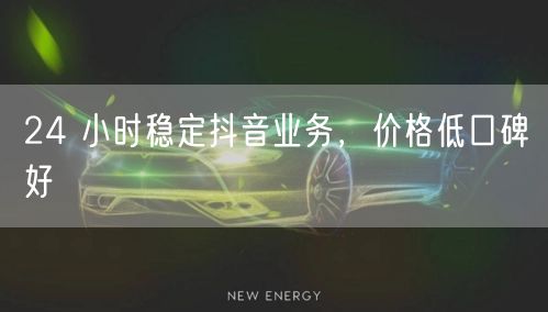 24 小时稳定抖音业务，价格低口碑好