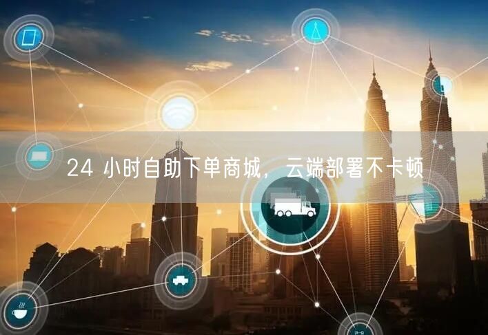 24 小时自助下单商城，云端部署不卡顿