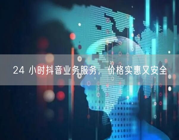 24 小时抖音业务服务，价格实惠又安全